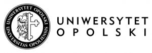 Logo Uniwersytetu Opolskiego na czarnym tle. Legitymacje nadal ważne